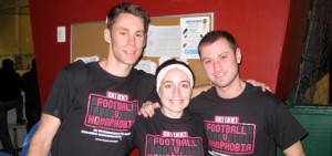 ‘Football v. Homophobia’ is a project of The Justin Campaign, a U.K.-based group that takes its name from Justin Fashanu, the only soccer player of prominence to ever come out as gay and who later committed suicide. (Photo by Colin Michael Schwartz)