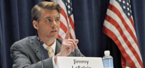 Jimmy LaSalvia, executive director of GOProud, speaks during the Conservative Political Action Conference. His group and its message drew mixed reactions during the D.C. event. (DC Agenda photo by Michael Key)