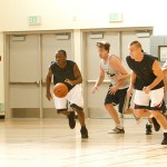 Members of the D.C. Sentinels, an area gay basketball team, at a recent pick-up game. (Photo by Kevin Majoros)