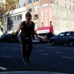 Matt Siegal rollerblading near Dupont Circle. (Photo courtesy of Siegal)