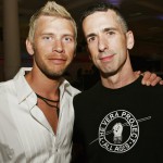 Partners Terry Miller (left) and Dan Savage.