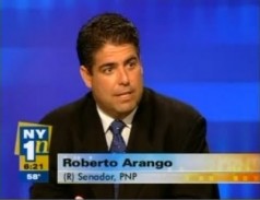 Sen. Roberto Arango. (Image from NY1's "Pura Politica" TV show as captured by Andrés Duque)
