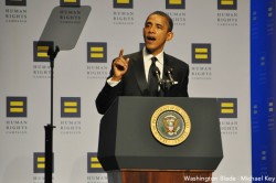 President Barack Obama (Washington Blade photo by Michael Key)