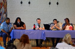 Panelists discuss anti-transgender violence and the Metropolitan Police Department's response to it during Capital TransPride on Saturday