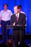 Former Chair of the Joint Chiefs of Staff Adm. Mike Mullen at the Intrepid Sea, Air and Space Museum (Photo by TJ Sengel)