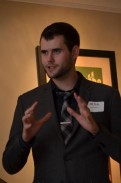 Zack Wahls speaks at a Freedom to Marry house party in Kalorama on Saturday (Photo by Jamie McGonnigal)