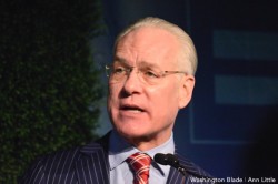 Tim Gunn of "Project Runway" emcees HRC's "Chefs for Equality" fundraiser (Washington Blade photo by Ann Little)