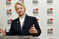 Houston Mayor Annise Parker (Washington Blade photo by Michael Key)