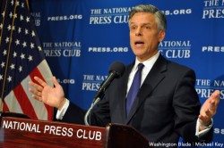 Jon Huntsman, Jr. came out for marriage equality in an article in the American Conservative (Blade file photo by Michael Key)