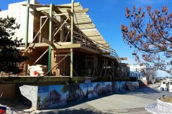 Crews continue to reconstruct the Pavilion nightclub in Fire Island Pines, N.Y., after a Nov. 2011 fire destroyed it. (Photo courtesy of Jamie Krauss)