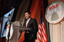 Jose Antonio Vargas accepts an award from the National Council of La Raza in D.C. on March 5. (Photo courtesy of National Council of La Raza)
