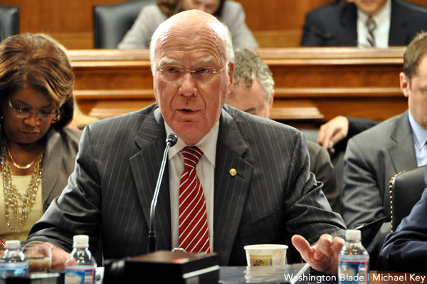 Advocates are looking to Senate Judiciary Committee Chair Patrick Leahy (D-Vt.) to amend the immigration bill with UAFA. (Blade file photo by Michael Key)