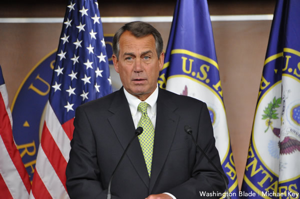 John Boehner, Speaker of the House, GOP, Republican, gay news, Washington Blade