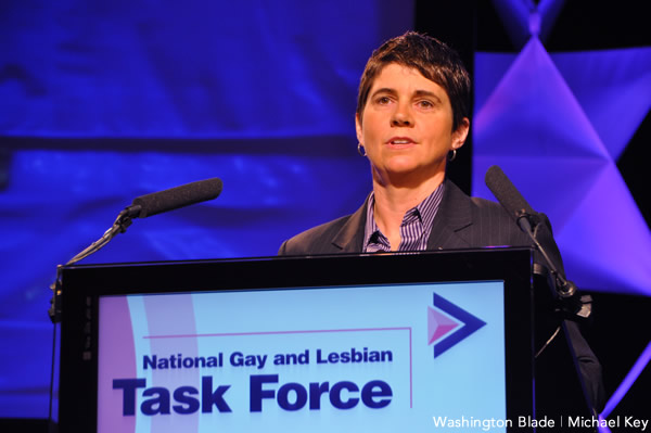 Task Force Executive Director Rea Carey said the LGBT movement has a "moral obligation" to expand. (Blade photo by Michael Key)