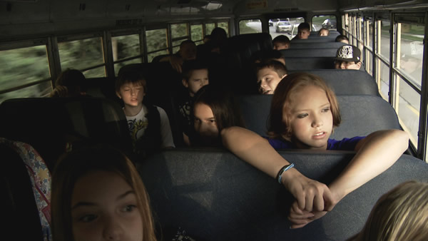 A screen shot from the movie 'Bully,' which highlights the problems faced by many kids in schools today.