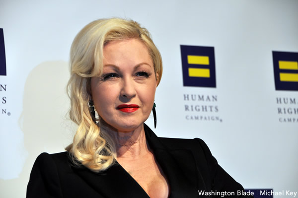 Cyndi Lauper will headline HRC inauguration party. (Washington Blade file photo by Michael Key)