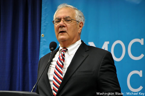 Rep. Barney Frank (D-Mass.) was passed over for the role of interim U.S. senator (Washington Blade photo by Michael Key)