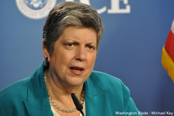 United States Secretary of Homeland Security Janet Napolitano, gay news, Washington Blade