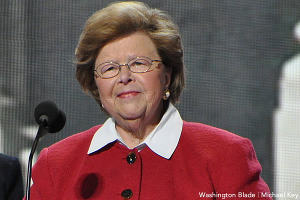 Barbara Mikulski, Democratic National Convention, Democratic Party, Washington Blade, gay news