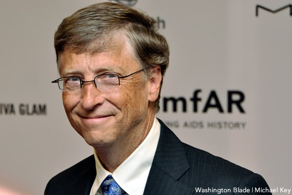 Bill Gates, The Bill and Melinda Gates Foundation, amfAR, gay news, Washington Blade