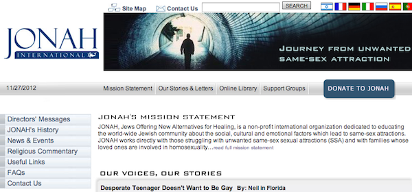 JONAH_Screen_Shot_insert JONAH, a Jewish ex-gay conversion therapy group, gay news, Washington Blade
