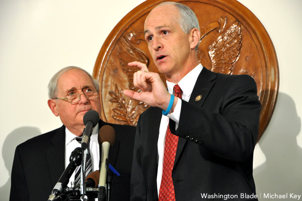 Rep. Adam Smith (right) and Carl Levin (Blade photo by Michael Key)