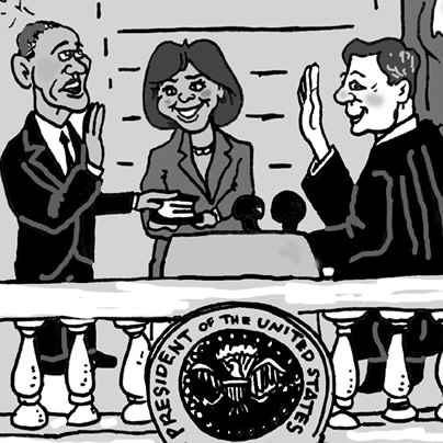 Inauguration 2013, Barack Obama, cartoon, gay news, Washington Blade