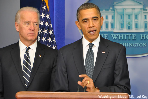 Joe Biden, Barack Obama, White House, Democratic Party, gay news, Washington Blade