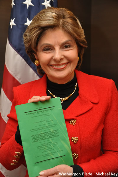 Gloria Allred, gay news, Washington Blade