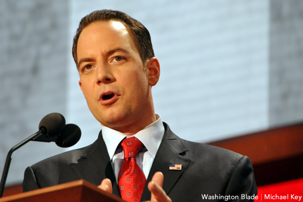 Reince Priebus, Rebpublican National Committee, RNC, Republican Party, GOP, Republican National Convention, gay news, Washington Blade