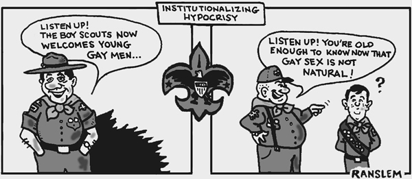 Scouts institutionalized hypocrisy by Ranslem