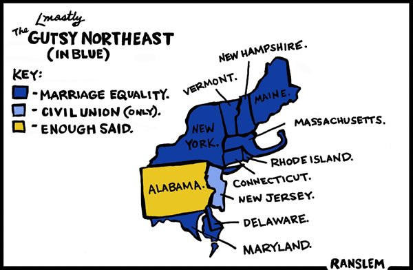 One (or two) of these states is not like the others... 