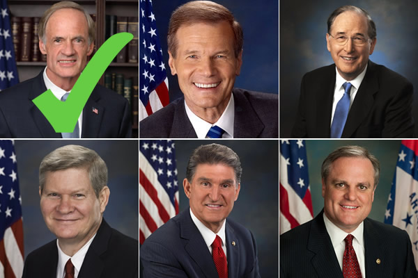 5 Democratic U.S. senators don't co-sponsor ENDA (Blade photo compilation by Michael Key)