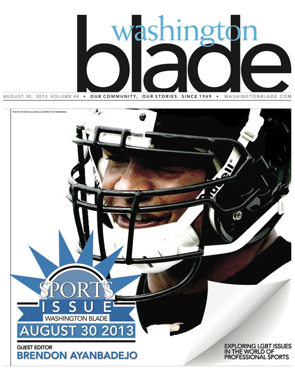 Washington Blade, Brendon Ayanbadejo, gay news, Washington Blade