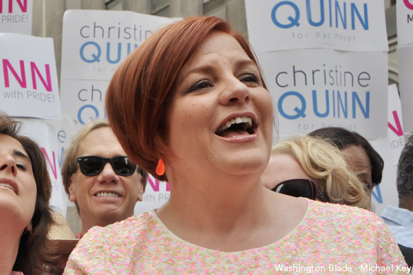 Christine Quinn, New York City, gay news, Washington Blade