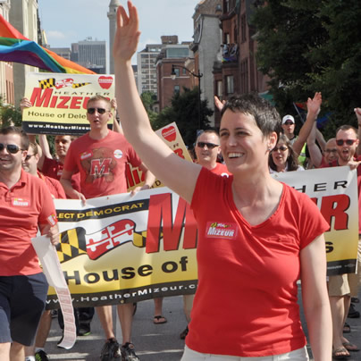 Heather Mizeur, gay news, Washington Blade, Maryland House of Delegates, Baltimore Pride Parade