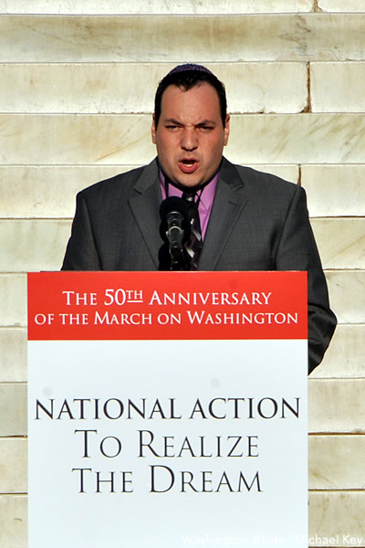 Adrian Shanker, Equality Pennsylvania, Lincoln Memorial, 50th Anniversary of the March on Washington, civil rights, gay news, Washington Blade