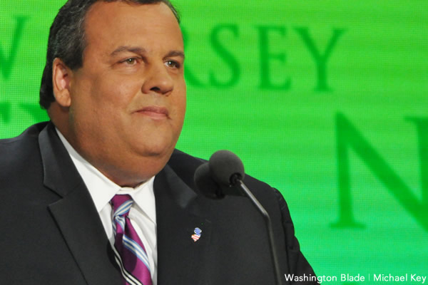 Chris Christie, New Jersey, Republican Party, gay news, Washington Blade, challenged