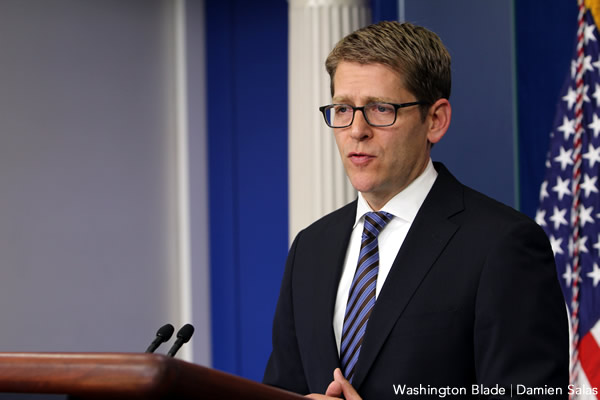 White House Press Secretary, Jay Carney, Gay News, Washington Blade