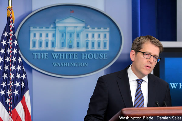 White House Press Secretary, Jay Carney, Gay News, Washington Blade