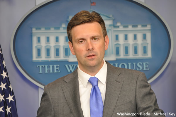 Josh Earnest, White House, Barack Obama Administration, press, gay news, Washington Blade