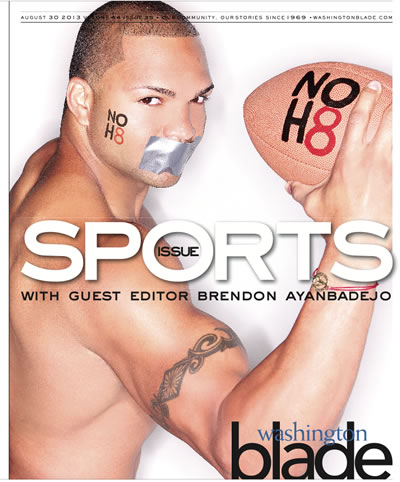 Brendon Ayanbadejo, sports issue, Washington Blade, gay news