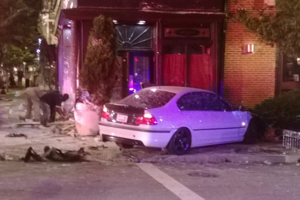 Grand Central, gay bar, car crash, accident, damage, gay news, Washington Blade, Baltimore, Maryland