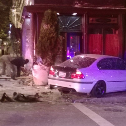 Grand Central, gay bar, car crash, accident, damage, gay news, Washington Blade, Baltimore, Maryland