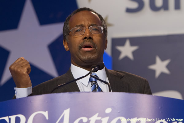 Ben Carson, Values Voter Summit, Washington Blade, gay news