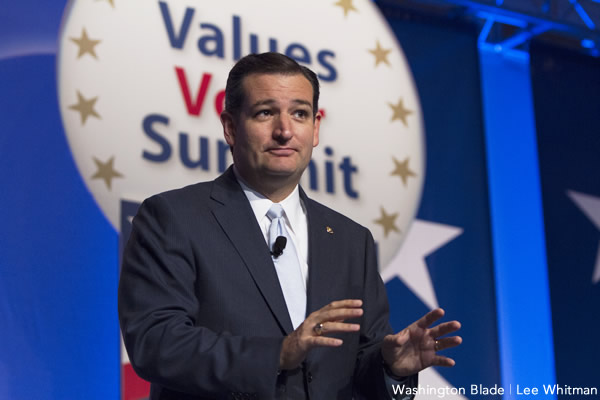 Ted Cruz, Texas, Republican Party, United States Senate, Values Voters Summit, gay news, Washington Blade