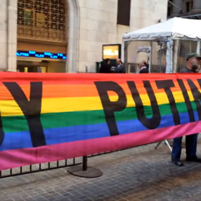 Queer Nation, NYSE, Russia, Russia Day, New York Stock Exchange, gay news, Washington Blade