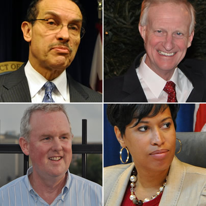 Vincent Gray, Jack Evans, Tommy Wells, Muriel Bowser, mayoral race, District of Columbia, gay news, Washington Blade