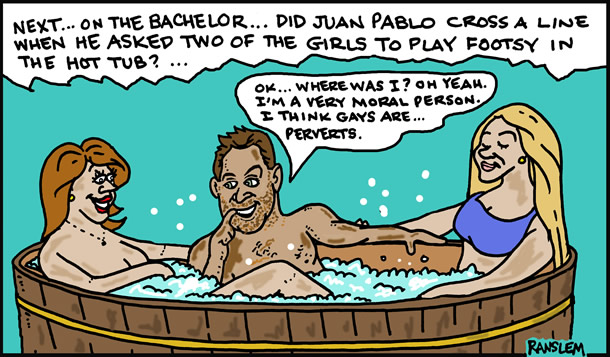 The Bachelor, Juan Pablo, homophobia, gay news, Washington Blade
