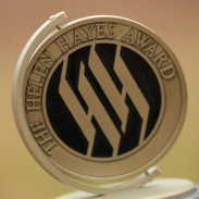 The Helen Hayes medallion. (Image courtesy theatreWashington) 
